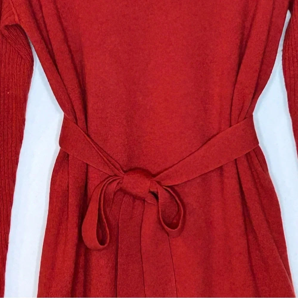 NWT Sundance Tillie Cashmere Long Sleeve Sweater Dress Small Red - Picture 7 of 12